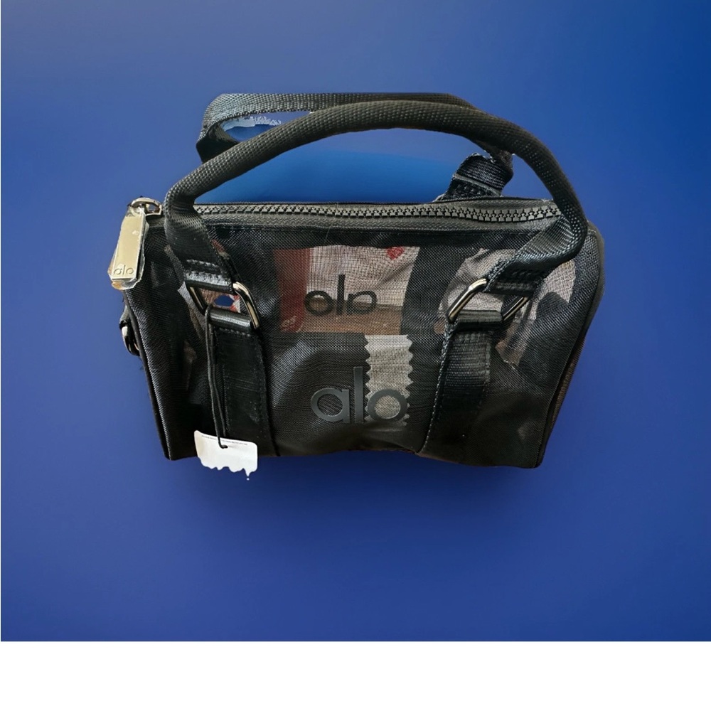 ALO Yoga Black Mini Mesh Duffle Bag